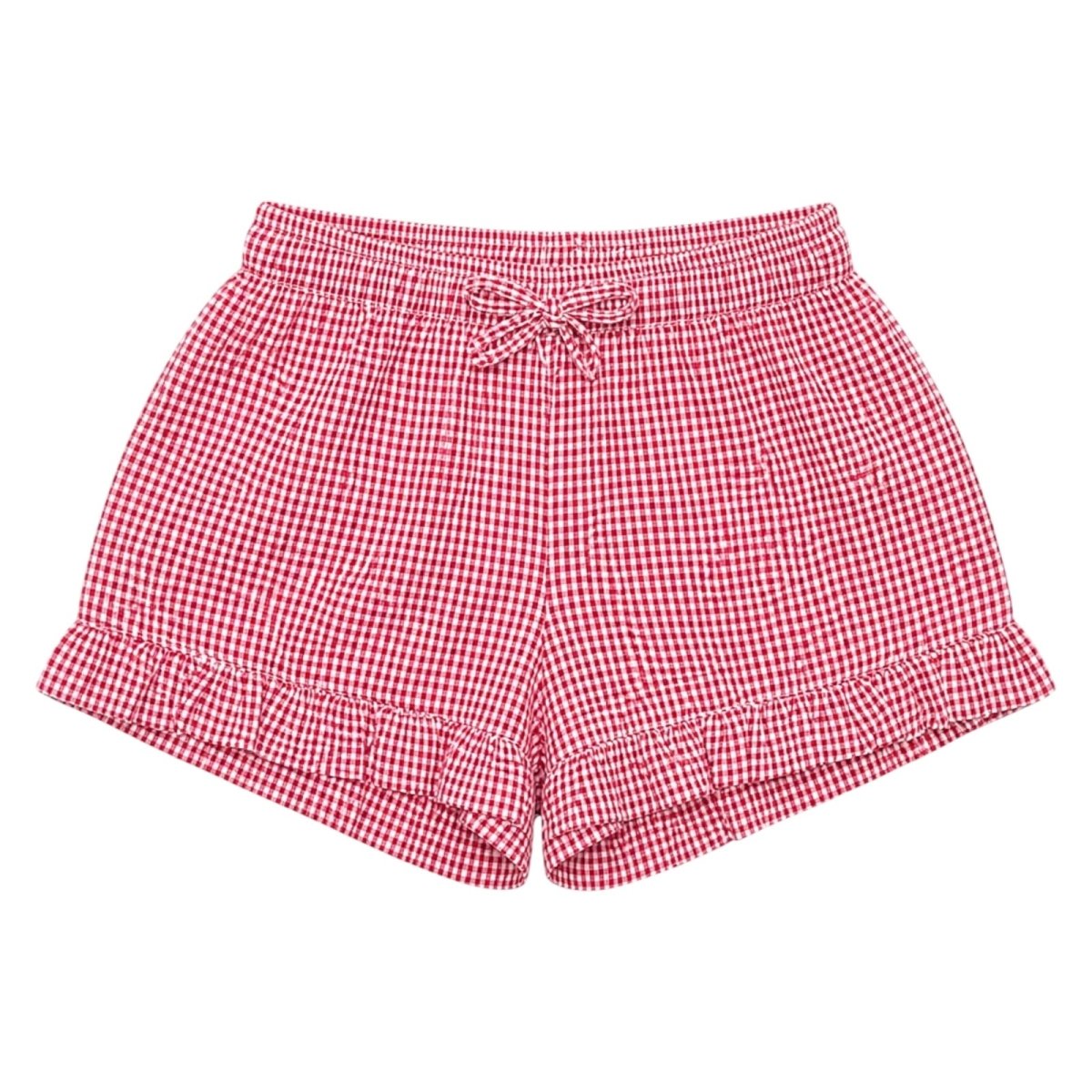ANNABELLE GINGHAM RUFFLE SHORTS - KATIE J NYC