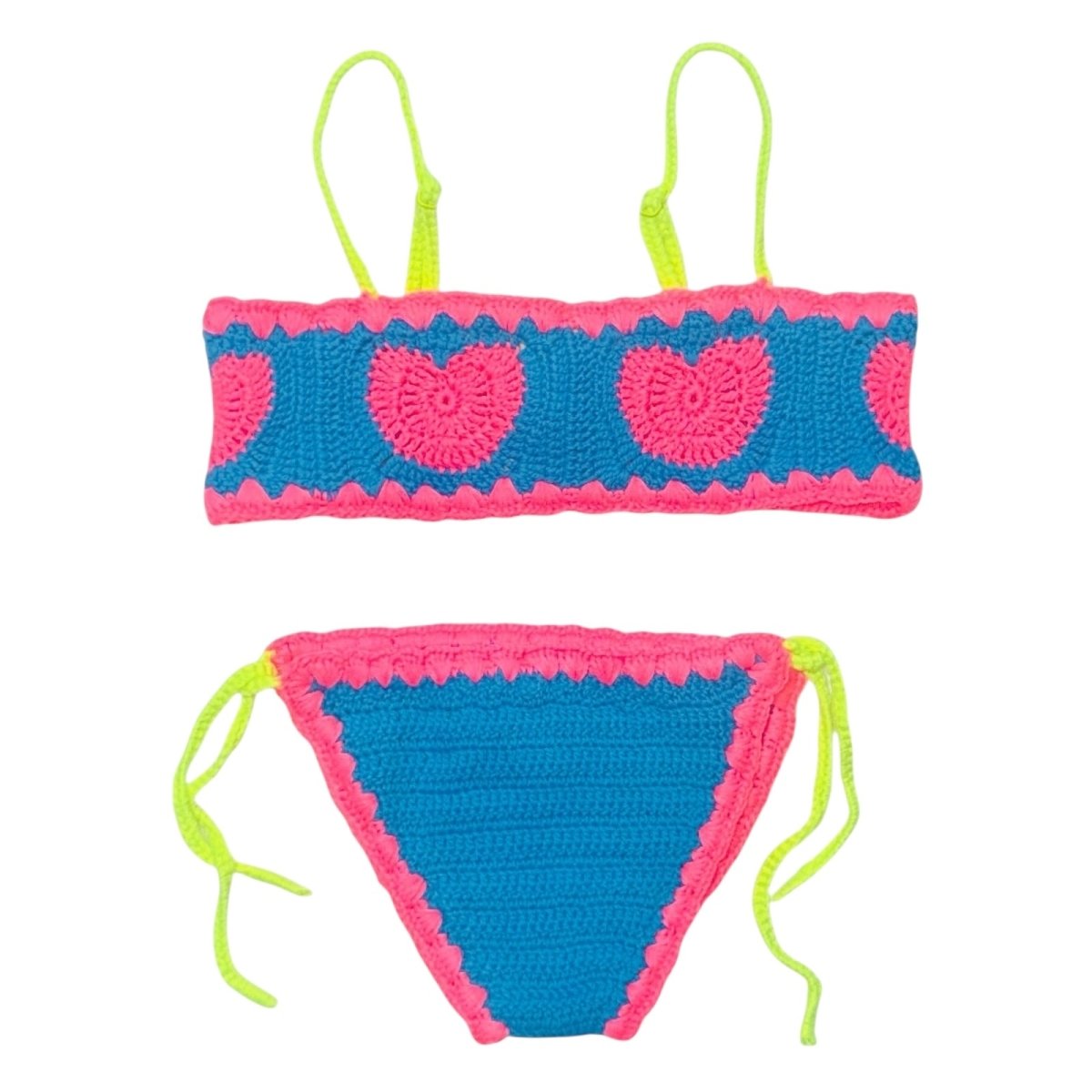 ARLEEN CROCHET HEARTS TWO PIECE BIKINI - TWO PIECE BIKINI
