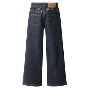 ASTA RHINESTONE DENIM PANTS - MOLO - PANTS