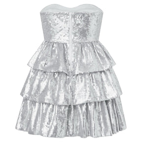 AUBREE METALLIC BOW DRESS (PREORDER) - MARLO