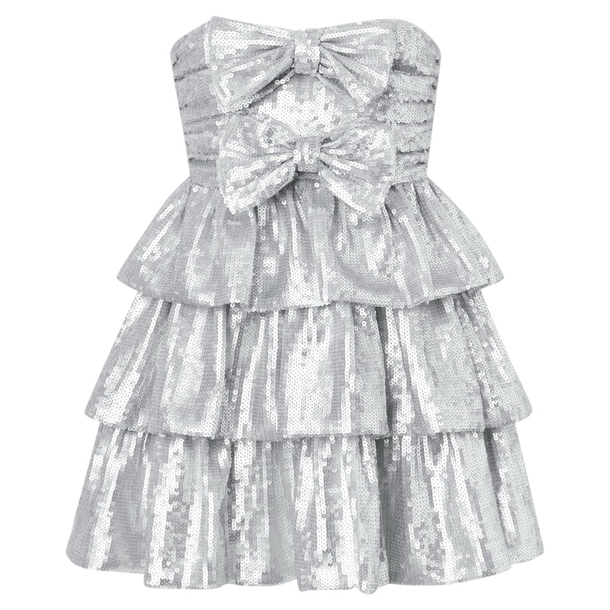 AUBREE METALLIC BOW DRESS (PREORDER) - MARLO
