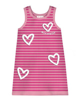 AUDIE CROCHET STRIPE HEART DRESS (PREORDER) - MC2 SAINT BARTH KIDS