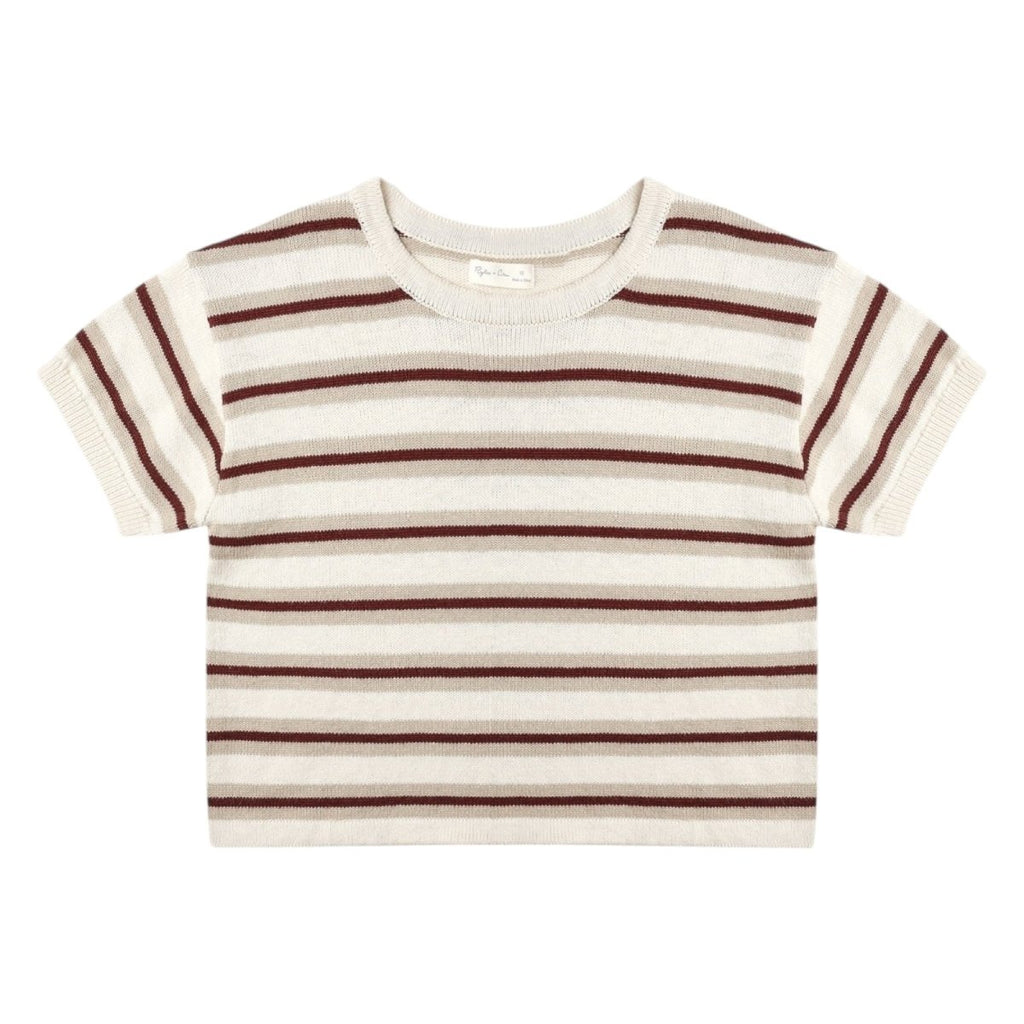 【in a row】[UNISEX] Four Season Stripe Knit Stripe Collared Knit | Unison Label