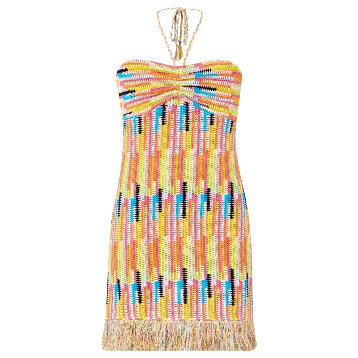 AVELLE HALTER CROCHET MULTI DRESS (PREORDER) - MARLO