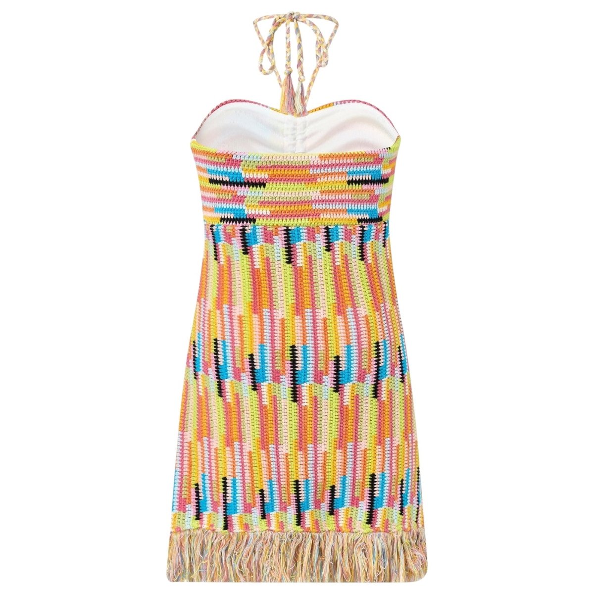 AVELLE HALTER CROCHET MULTI DRESS (PREORDER) - MARLO