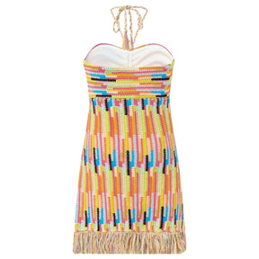 AVELLE HALTER CROCHET MULTI DRESS (PREORDER) - MARLO