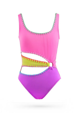 AYANA COLORBLOCK CUTOUT ONE PIECE SWIMSUIT (PREORDER) - NESSI BYRD
