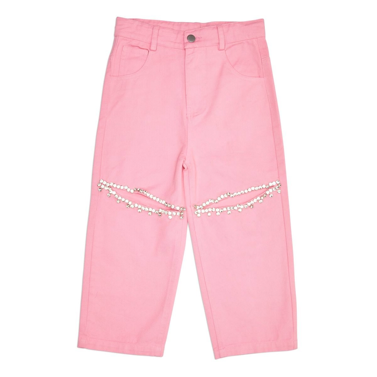 AYLA CRYSTAL CUT OUT JEANS (PREORDER) - MINI DREAMERS