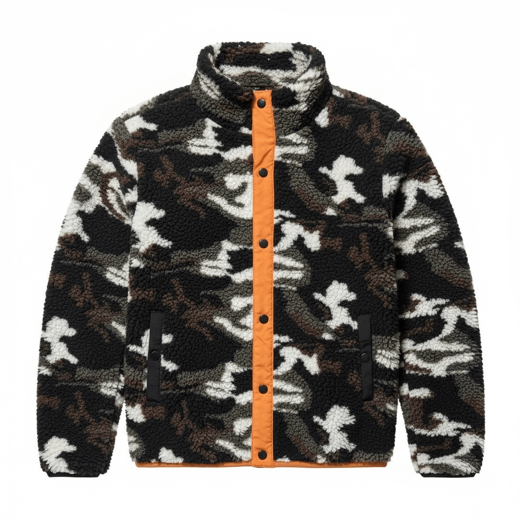 BACKWOODS CAMO SHERPA JACKET (PREORDER) - TINY WHALES
