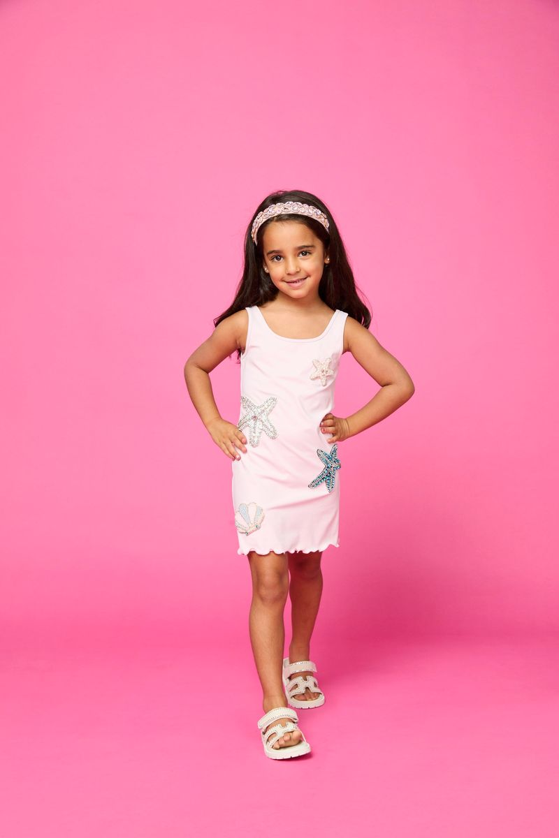 BAHAMAS STARFISH DRESS by MINI DREAMERS | Kids Fashion
