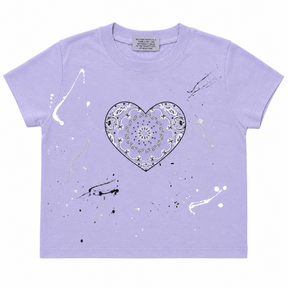 BANDANA HEART SPLATTER TSHIRT - FIREHOUSE - SHORT SLEEVE TOPS