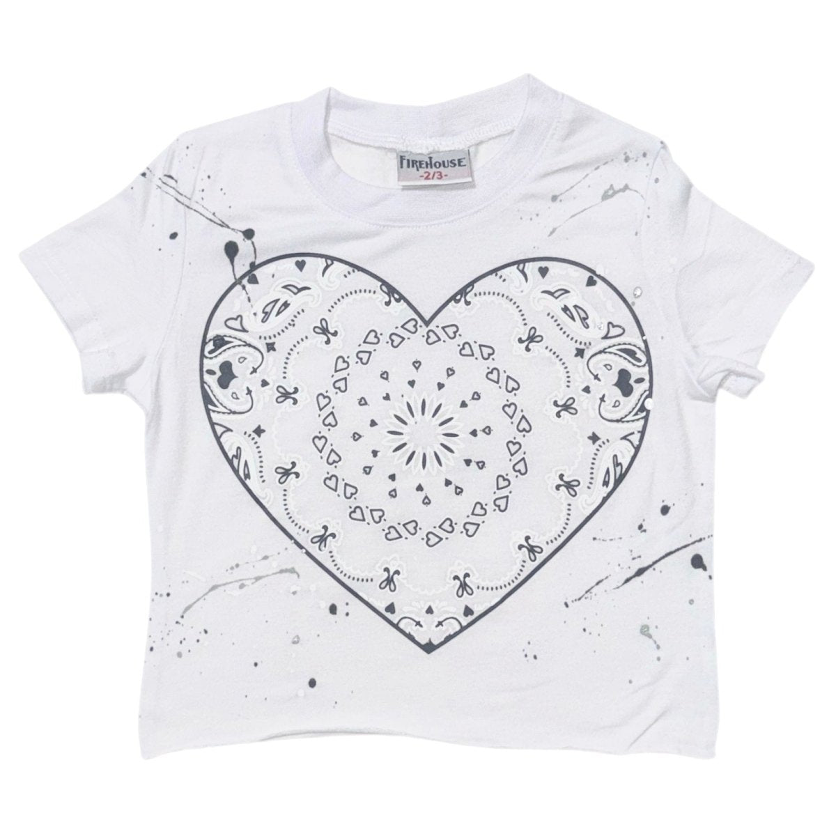 BANDANA HEART SPLATTER TSHIRT - FIREHOUSE
