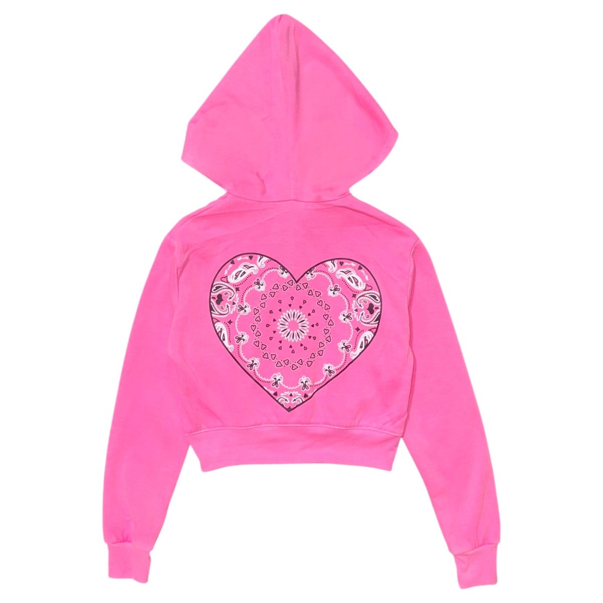 BANDANA HEART SPLATTER ZIP UP HOODIE - FIREHOUSE