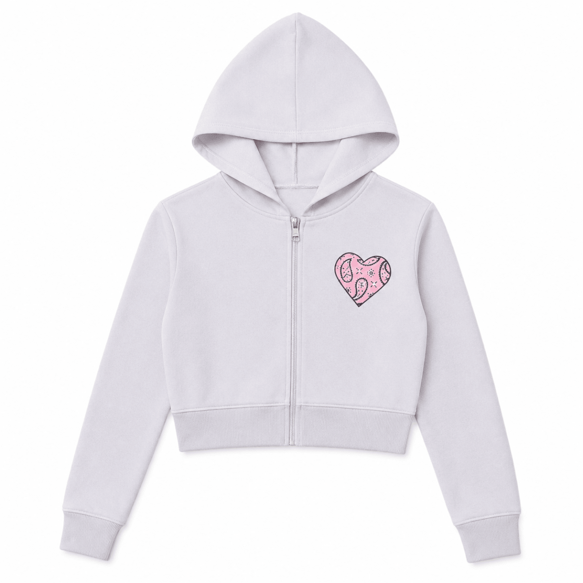 BANDANA HEART ZIP UP HOODIE - FIREHOUSE