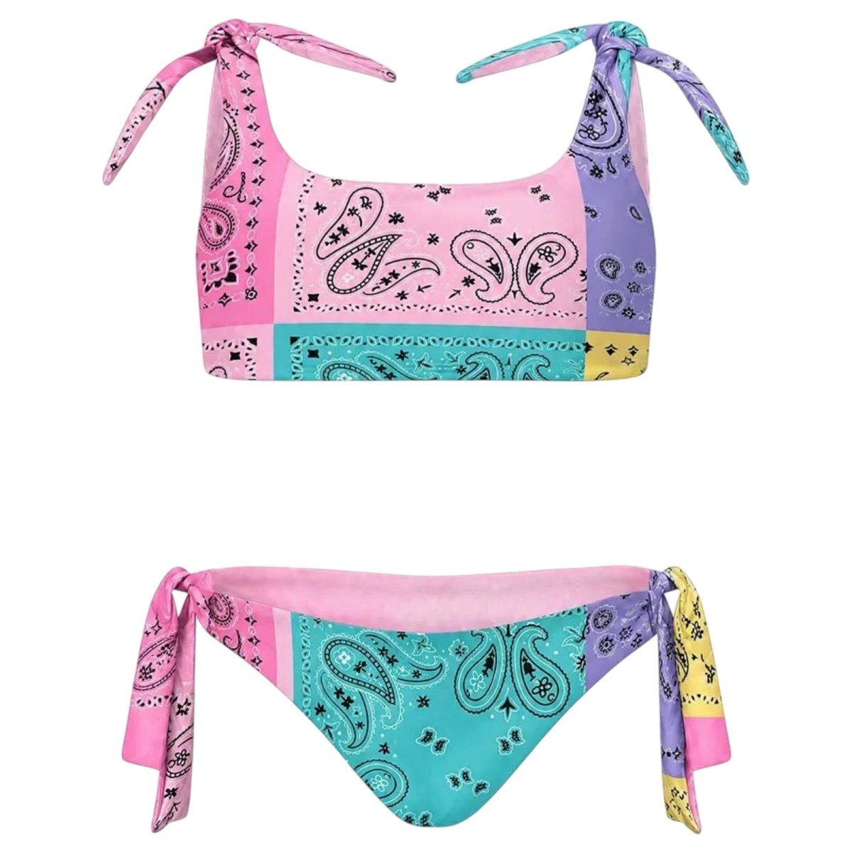 BANDANA PATCHES SHA TWO PIECE BIKINI (PREORDER) - MARINO
