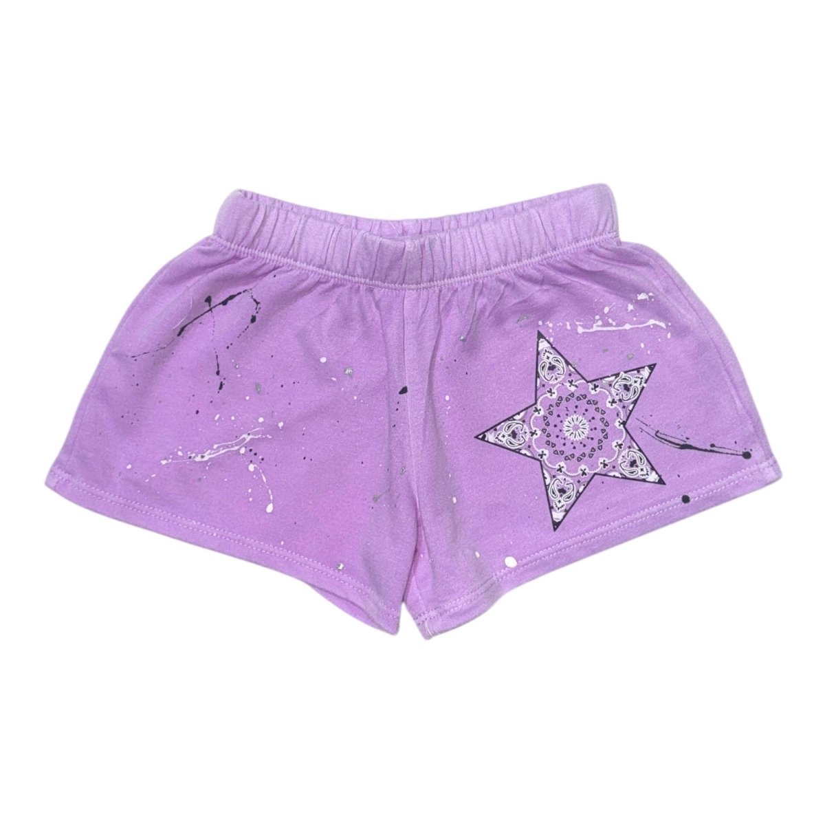 BANDANA STAR PAINT SPLATTER SHORTS - FIREHOUSE