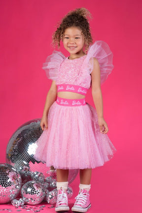 BARBIE ICON SEQUIN TUTU CROP TOP AND SKIRT SET (PREORDER) - ROCK YOUR BABY