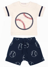 BASEBALL TSHIRT AND SHORTS SET (PREORDER) - MISH MISH