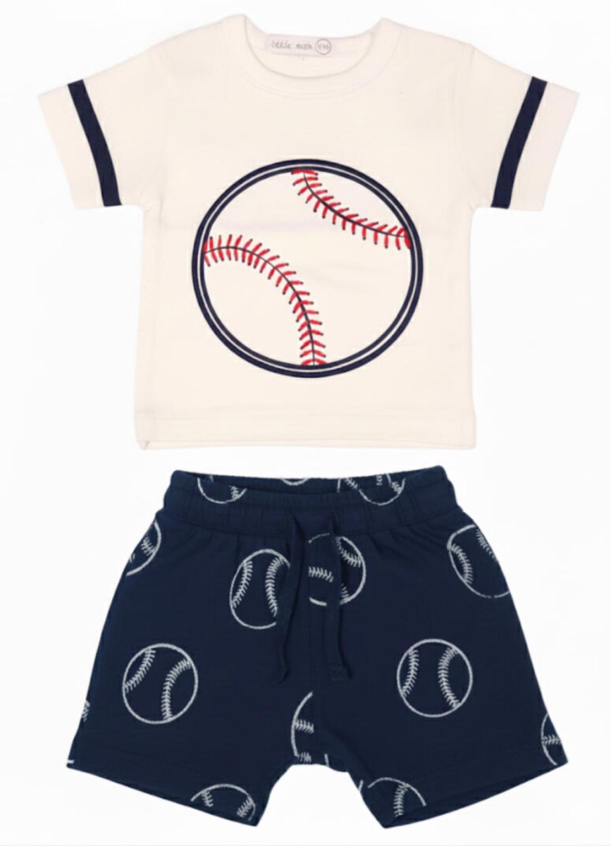 BASEBALL TSHIRT AND SHORTS SET (PREORDER) - MISH MISH