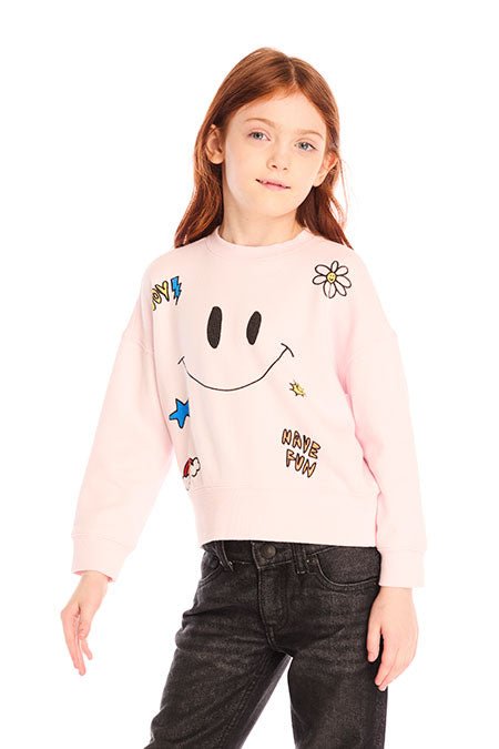 BE HAPPY ICONS SWEATSHIRT (PREORDER) - CHASER KIDS