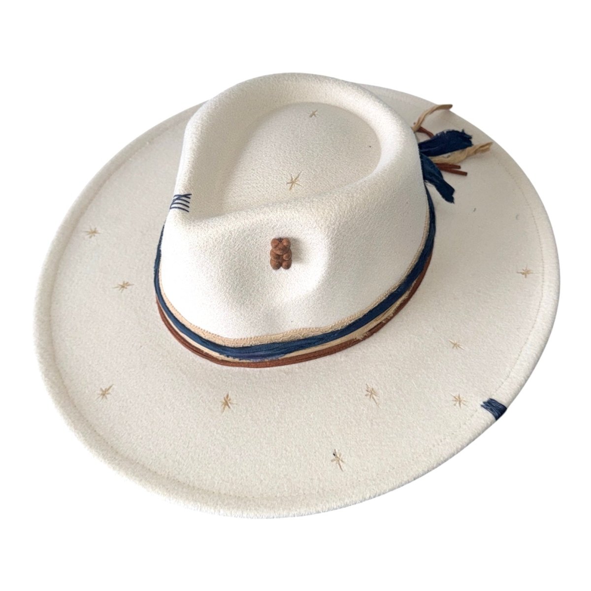 BEAR CHARM TWINKLE STARDUST FEDORA HAT - SAGE & SADDLE