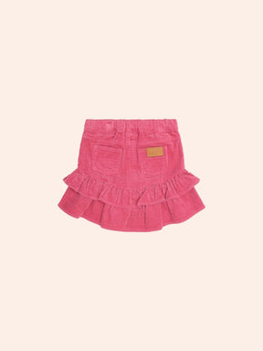BERRY CORDUROY RUFFLE SKIRT (PREORDER) - HUXBABY