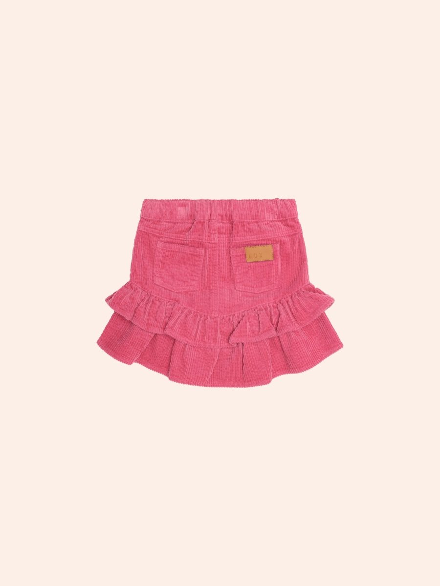 BERRY CORDUROY RUFFLE SKIRT (PREORDER) - HUXBABY