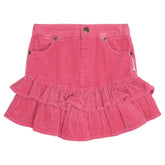 BERRY CORDUROY RUFFLE SKIRT (PREORDER) - HUXBABY - SKIRTS