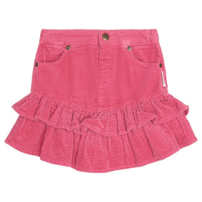 BERRY CORDUROY RUFFLE SKIRT (PREORDER) - HUXBABY - SKIRTS