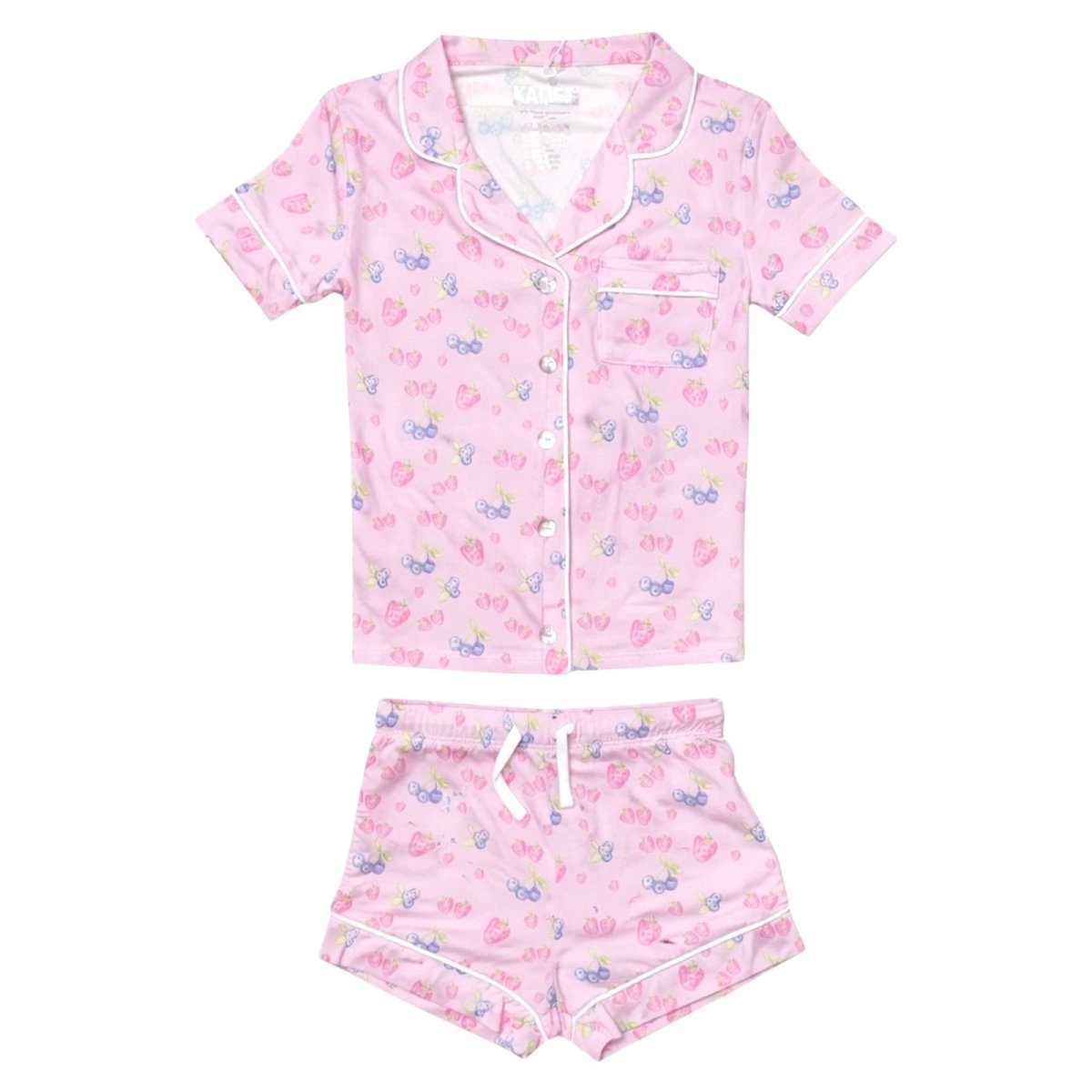 BERRY LYNN SHORT SLEEVE/SHORTS PAJAMA SET - KATIE J NYC