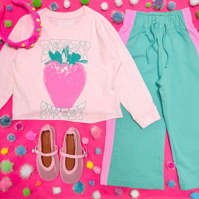 BERRY SWEET LONG SLEEVE TSHIRT - TINY WHALES - LONG SLEEVE TOPS