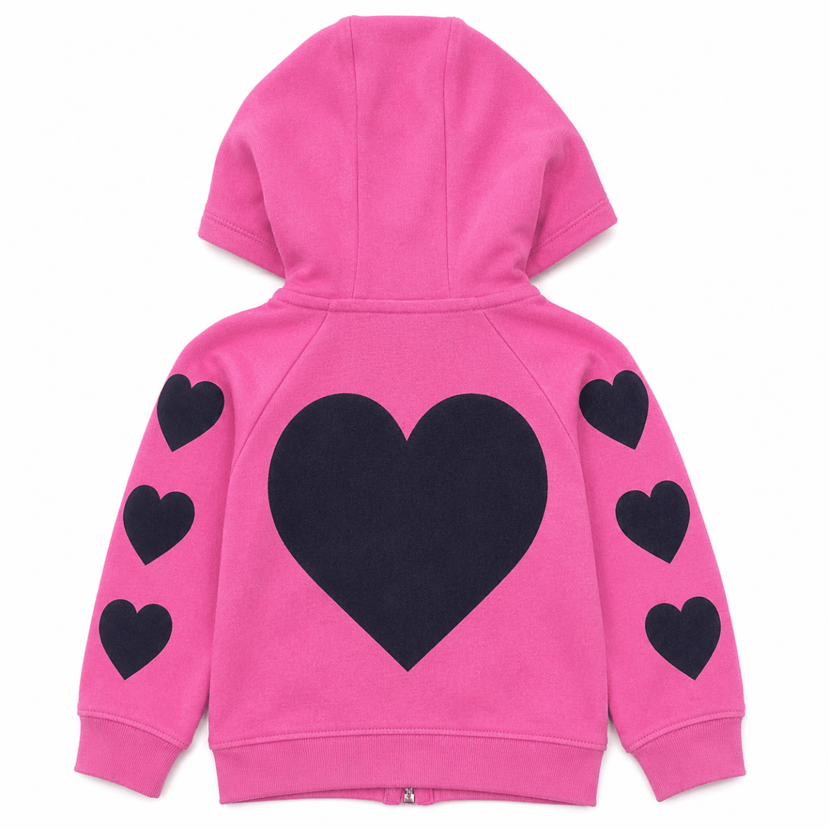 BIG LOVE HEARTS ZIP UP HOODIE - CHASER KIDS - HOODIES