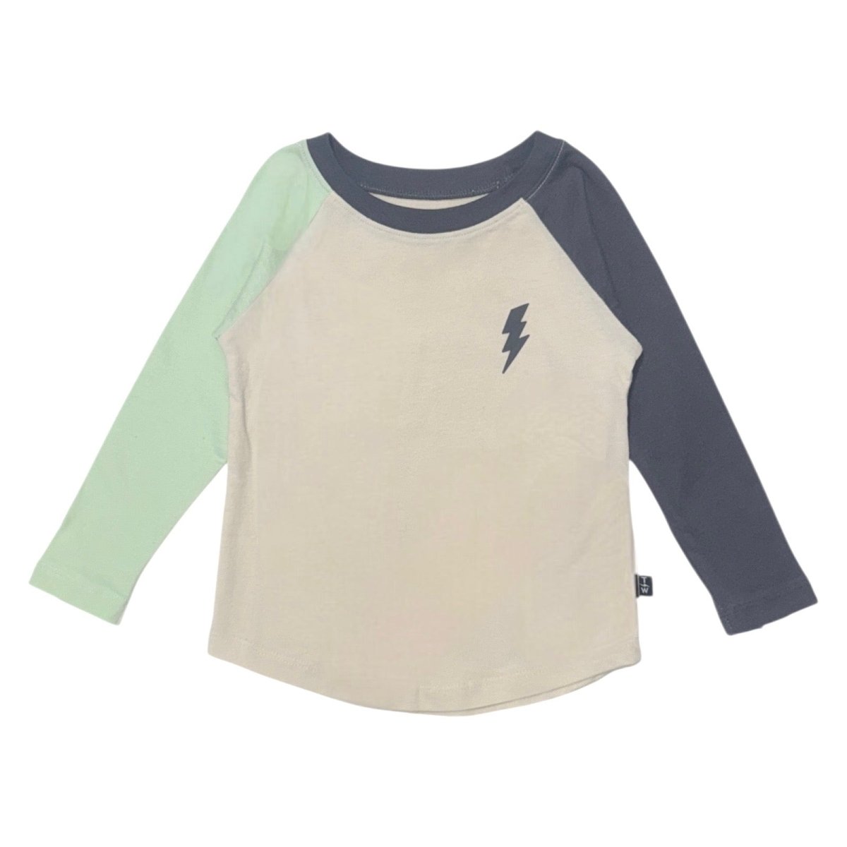 BOLT COLOR BLOCK LONG SLEEVE TSHIRT - TINY WHALES