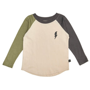 BOLT COLOR BLOCK LONG SLEEVE TSHIRT - LONG SLEEVE TOPS