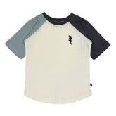 BOLT COLOR BLOCK TSHIRT - TINY WHALES - SHORT SLEEVE TOPS