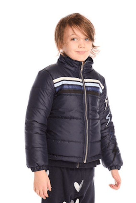 BOLTS STRIPE PUFFER JACKET (PREORDER) - CHASER KIDS
