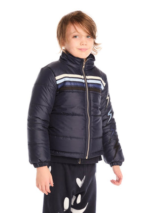 BOLTS STRIPE PUFFER JACKET (PREORDER) - CHASER KIDS