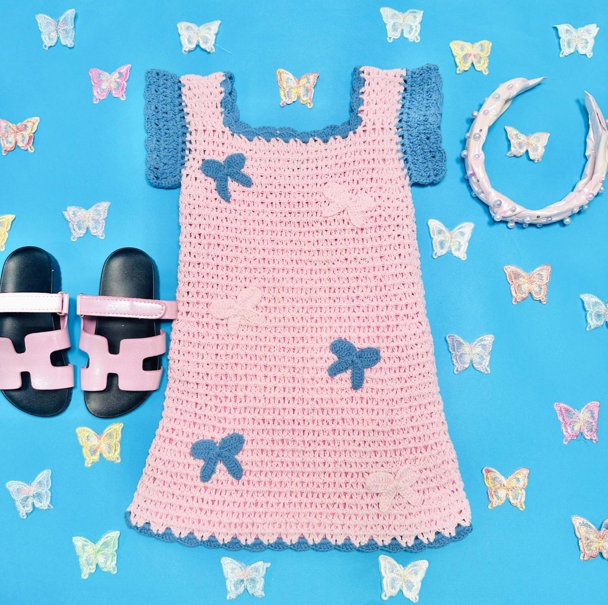 BOW CROCHET DRESS - BELA & NUNI