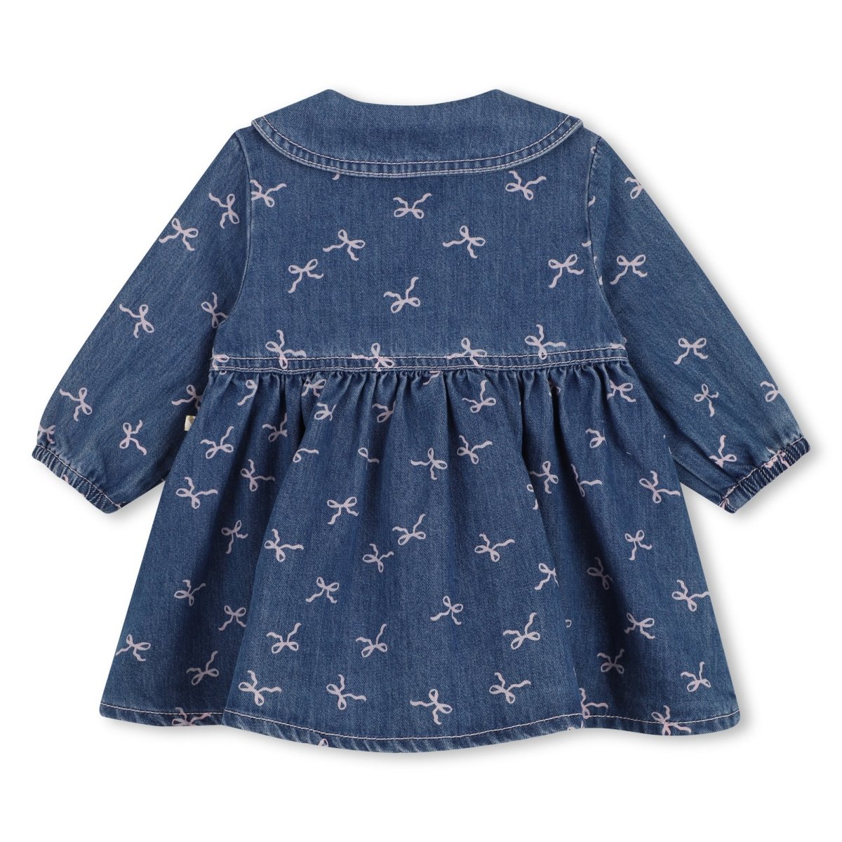 BOW DENIM DRESS (PREORDER) - BILLIEBLUSH
