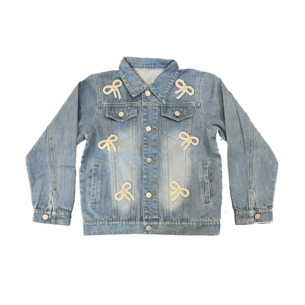 BOW DENIM JACKET (PREORDER) - JACKETS