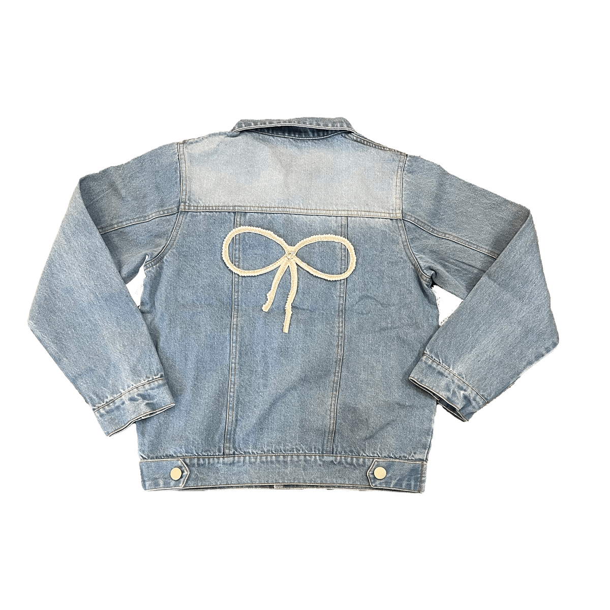 BOW DENIM JACKET (PREORDER) - JACKETS