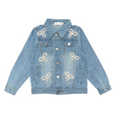 BOW DENIM JACKET - JACKETS