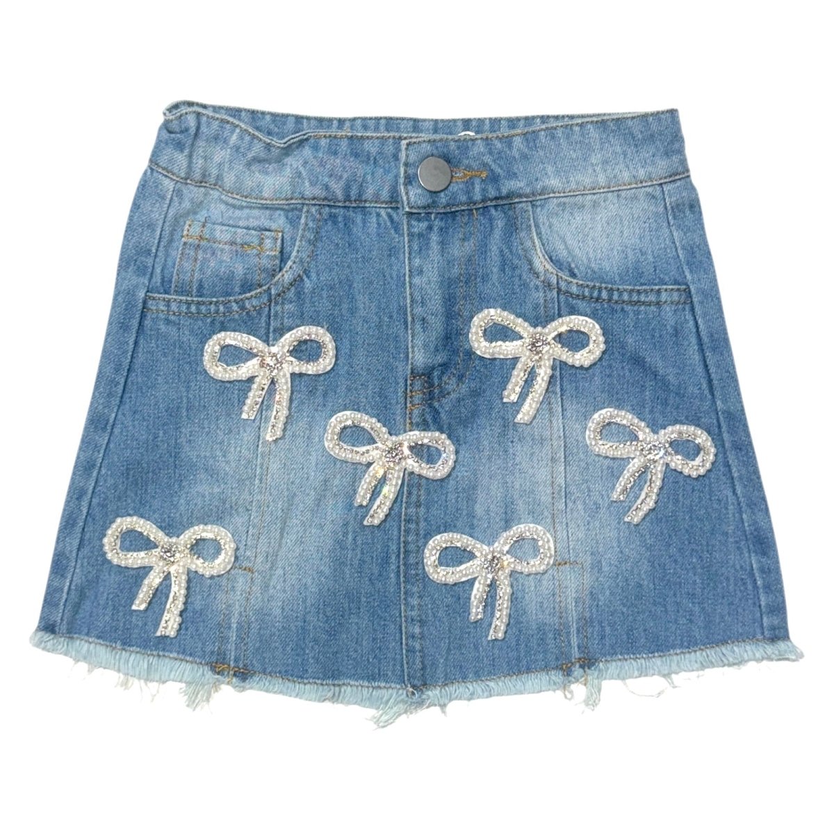 BOW DENIM SKIRT - SPARKLE BY STOOPHER