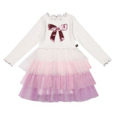 BOW LAYERED TUTU DRESS - DRESSES