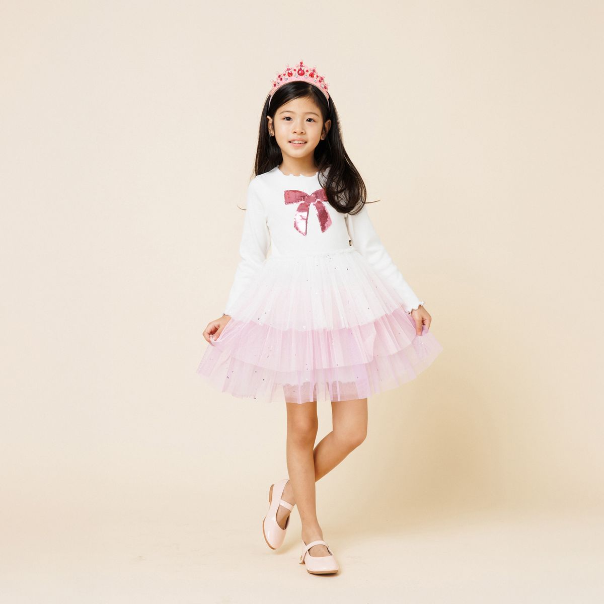 BOW LAYERED TUTU DRESS - PETITE HAILEY