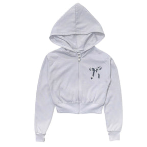 BOW ZIP UP HOODIE - HOODIES