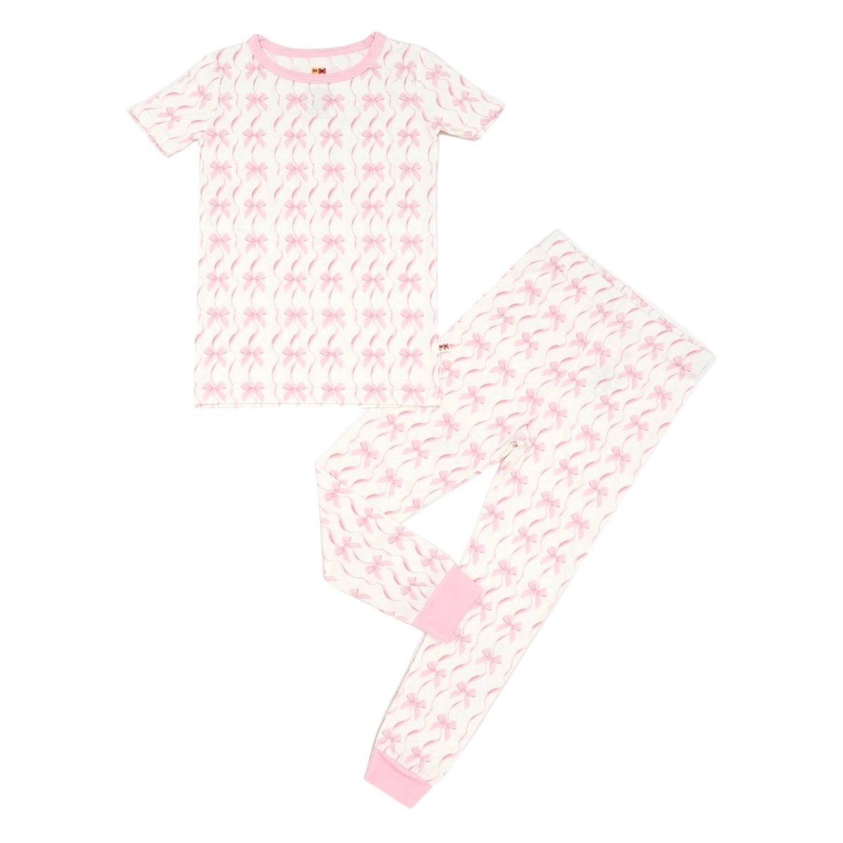 BOWS BAMBOO SHORT SLEEVE PAJAMAS - PETITE HAILEY