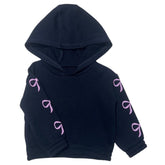 BOWS CROPPED HOODIE - HOODIES