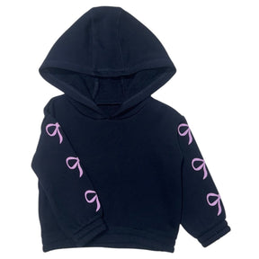 BOWS CROPPED HOODIE - HOODIES