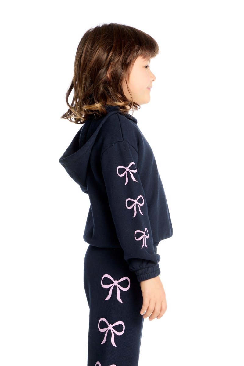 BOWS CROPPED HOODIE (PREORDER) - HOODIES